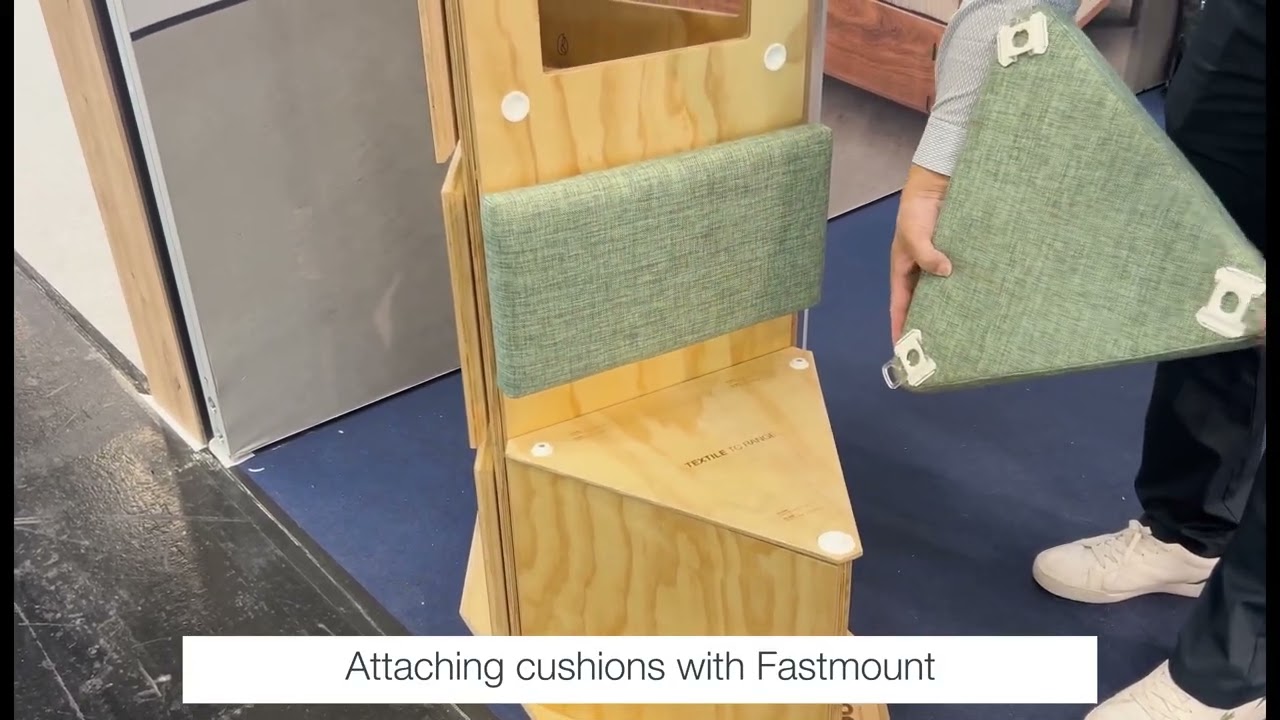 Attaching cushions with Fastmount's Textile Clip | Fastmount Product Demonstration