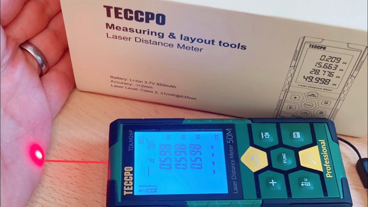 Misuratore distanze laser 50m TECCPO codice sconto in descrizione