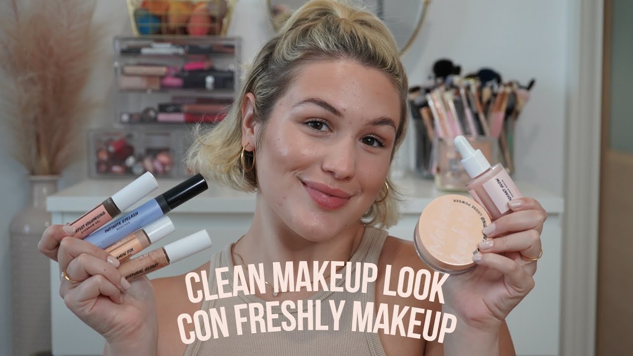 TUTORIAL CLEAN MAKEUP LOOK con FRESHLY MAKEUP ✨🌱 | Lovely Amy