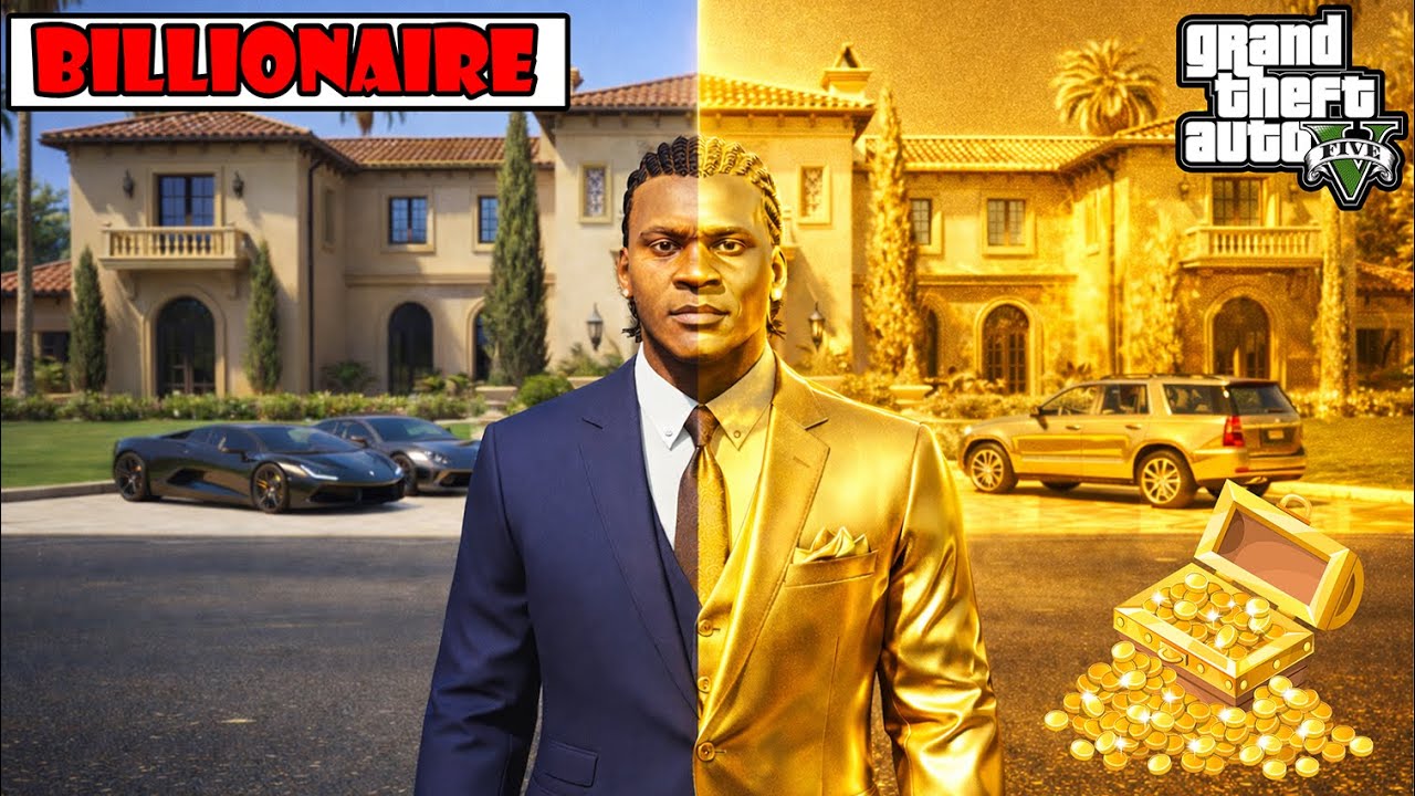 GTA 5 : Franklin Touch Anything Turns Into GOLD ! (GTA 5 Mods)