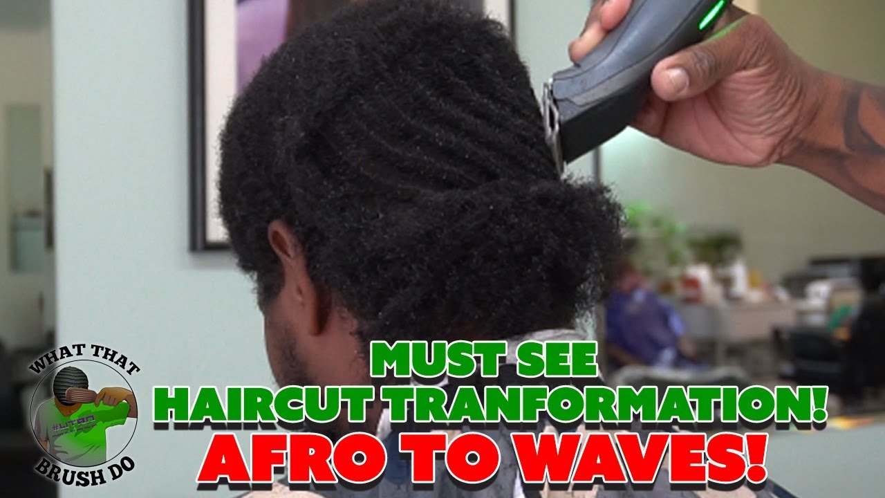 MUST SEE 360 Waves Haircut Transformation! End of 19 Week Wolf | Afro to Waves