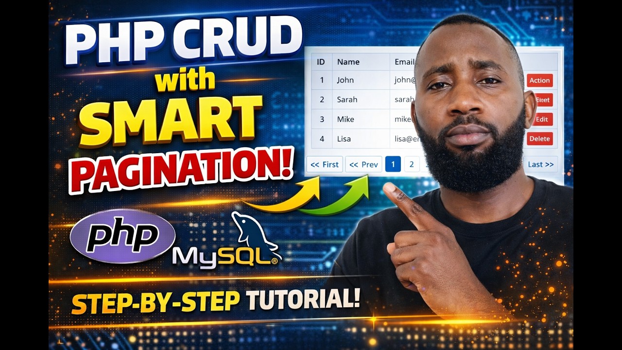 PHP CRUD with Smart Pagination (Next, Prev, First, Last) | Must-Know for Every Fullstack Developer!