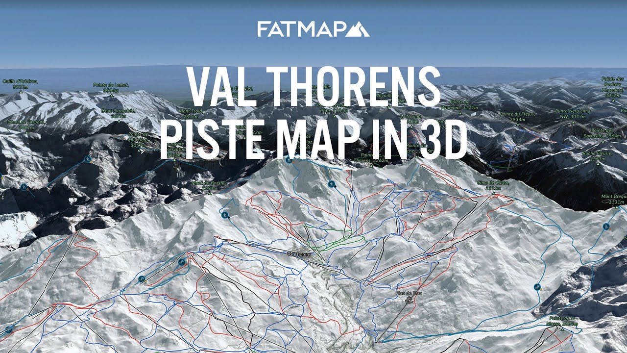 Val Thorens 3D Ski Map - Pistes, Freeride & Ski-Touring // FATMAP