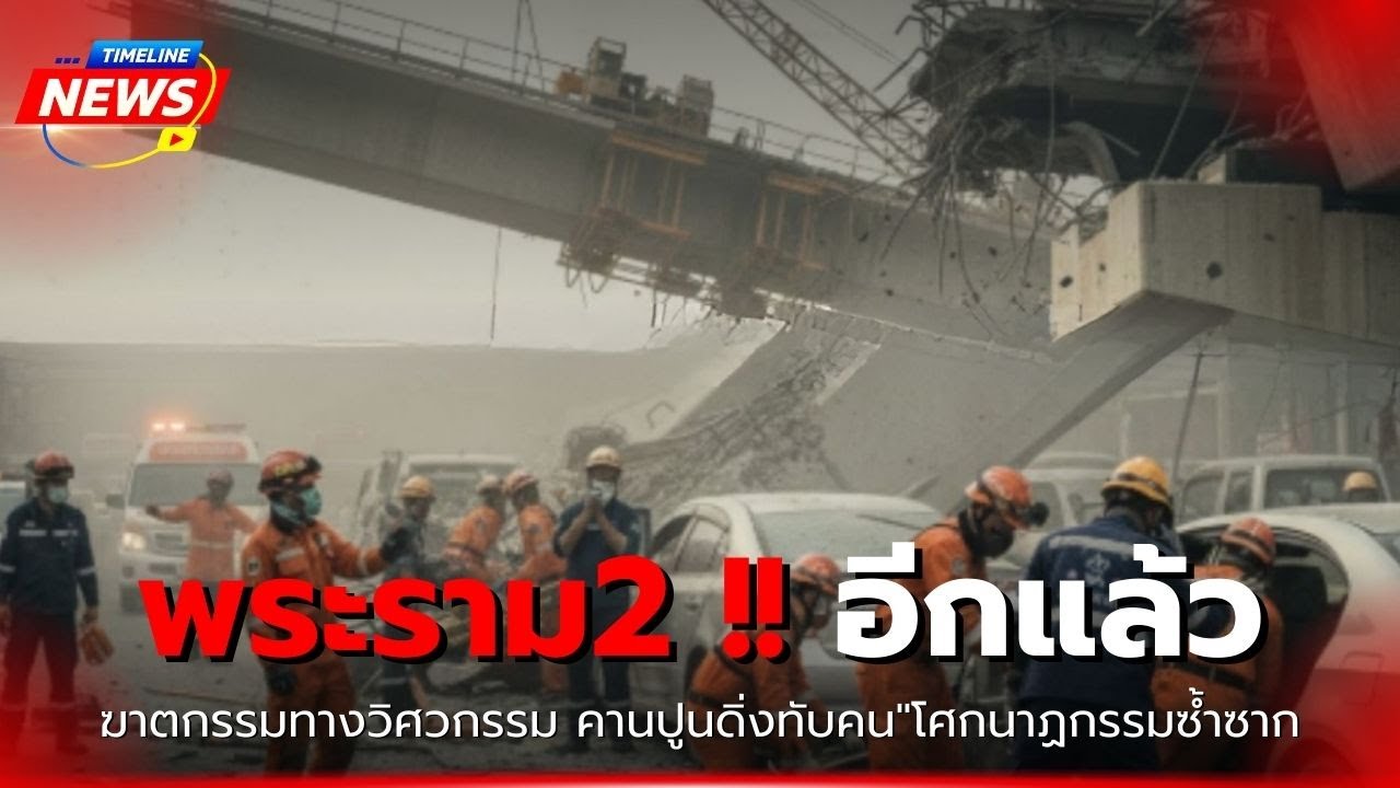 พระราม 2 อีกแล้ว! ฆาตกรรมทางวิศวกรรม คานปูนดิ่งทับคน  โศกนาฏกรรมซ้ำซาก