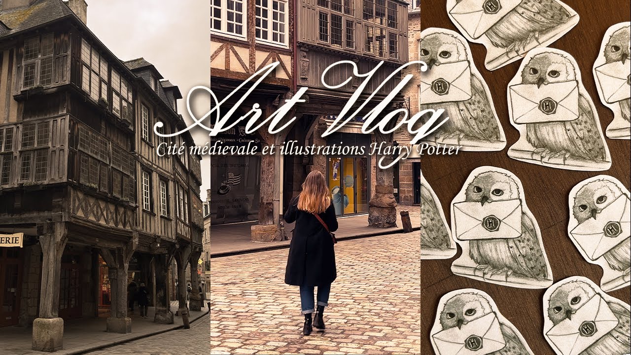 Cité médiévale & illustrations Harry Potter | Art Vlog 👩‍🎨​