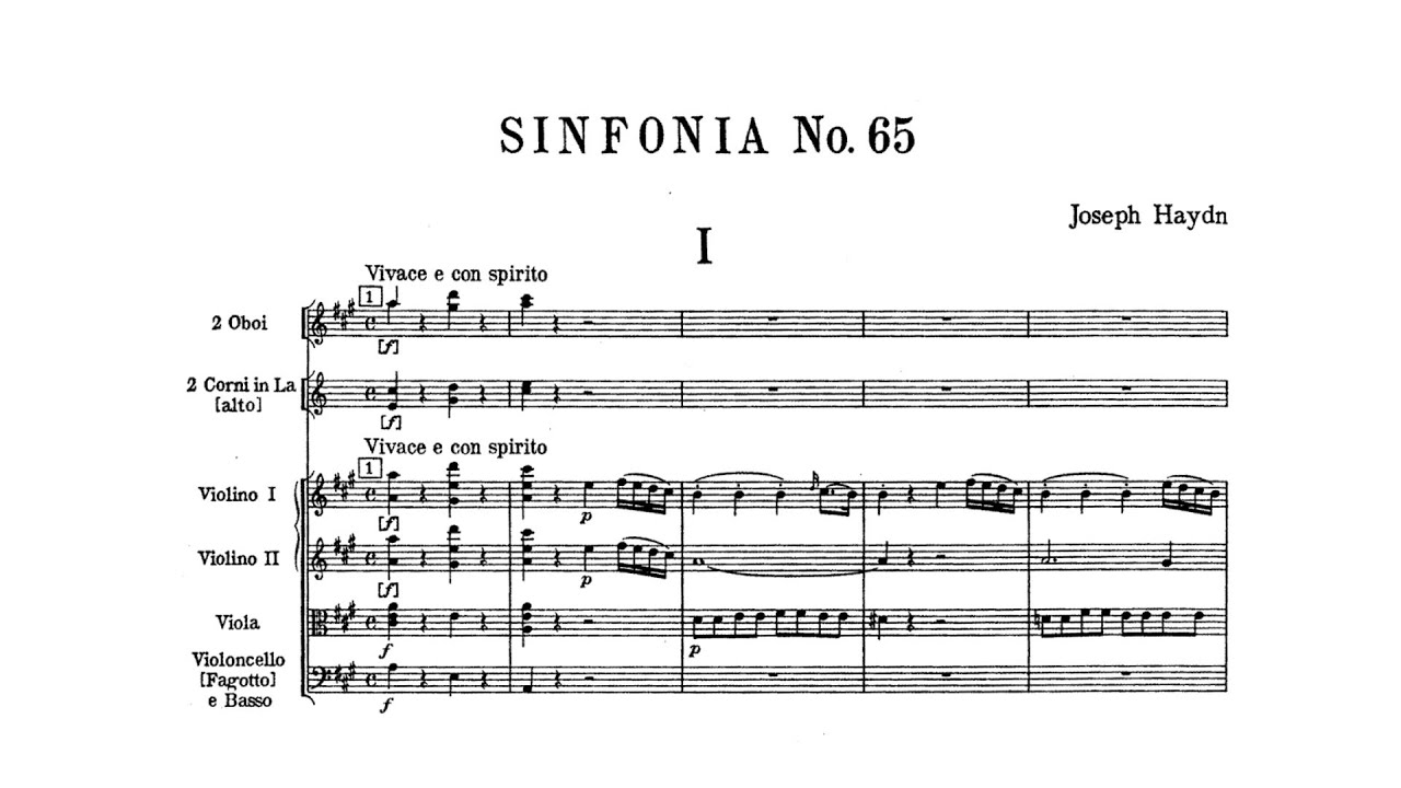 Haydn: Symphony No. 65 in A major (with Score)