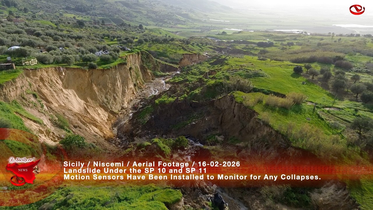 Sicily / Niscemi / Aerial Footage / 16-02-2026