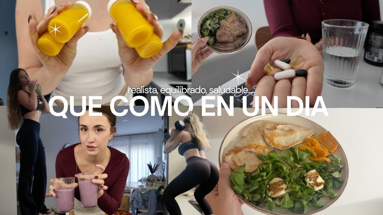 QUE COMO EN UN DIA 🥦 *realista* ! equilibrado, saludable, real + recetas, mi entreno de gym...