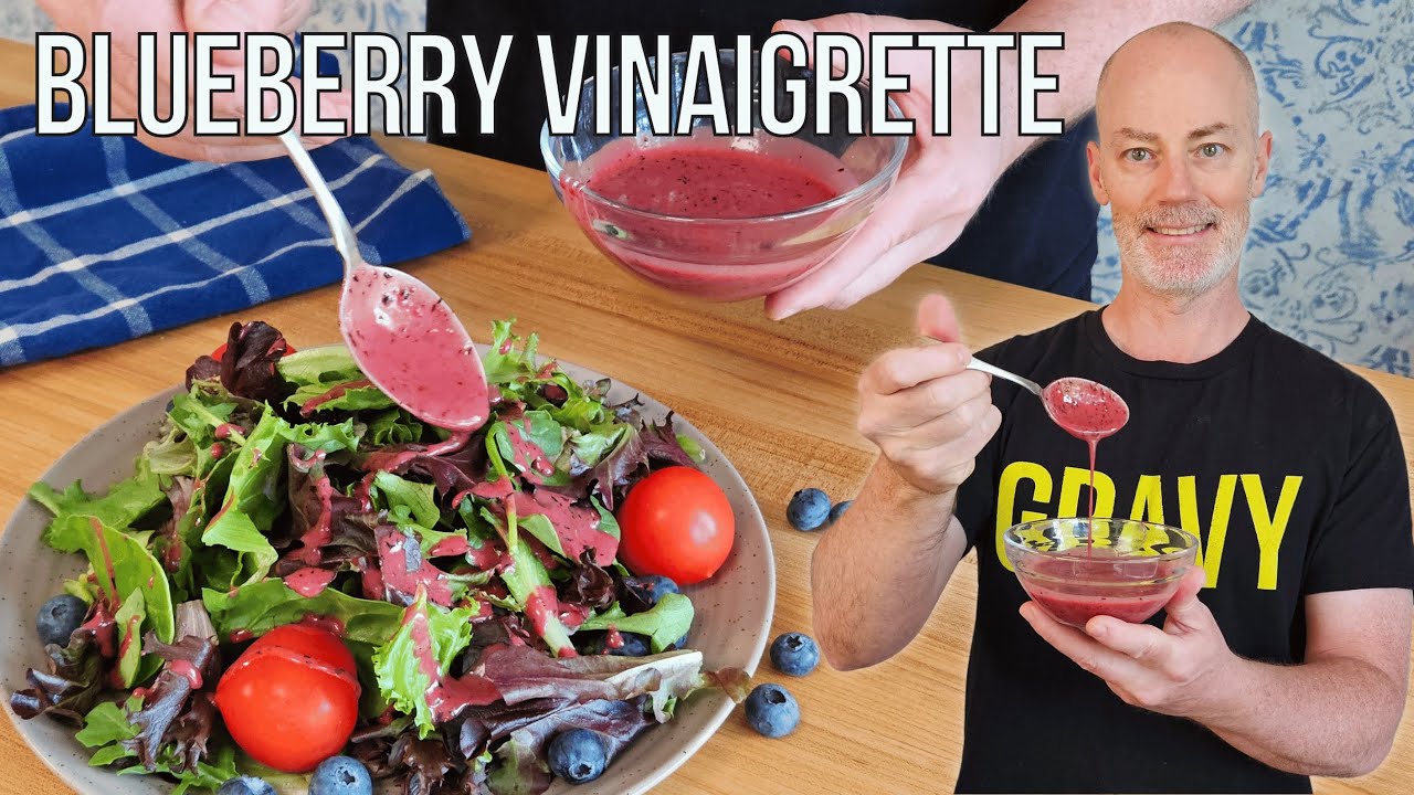 Learn How to Make Easy, Healthy Blueberry Vinaigrette | Homemade Salad Dressing Recipe for Summer