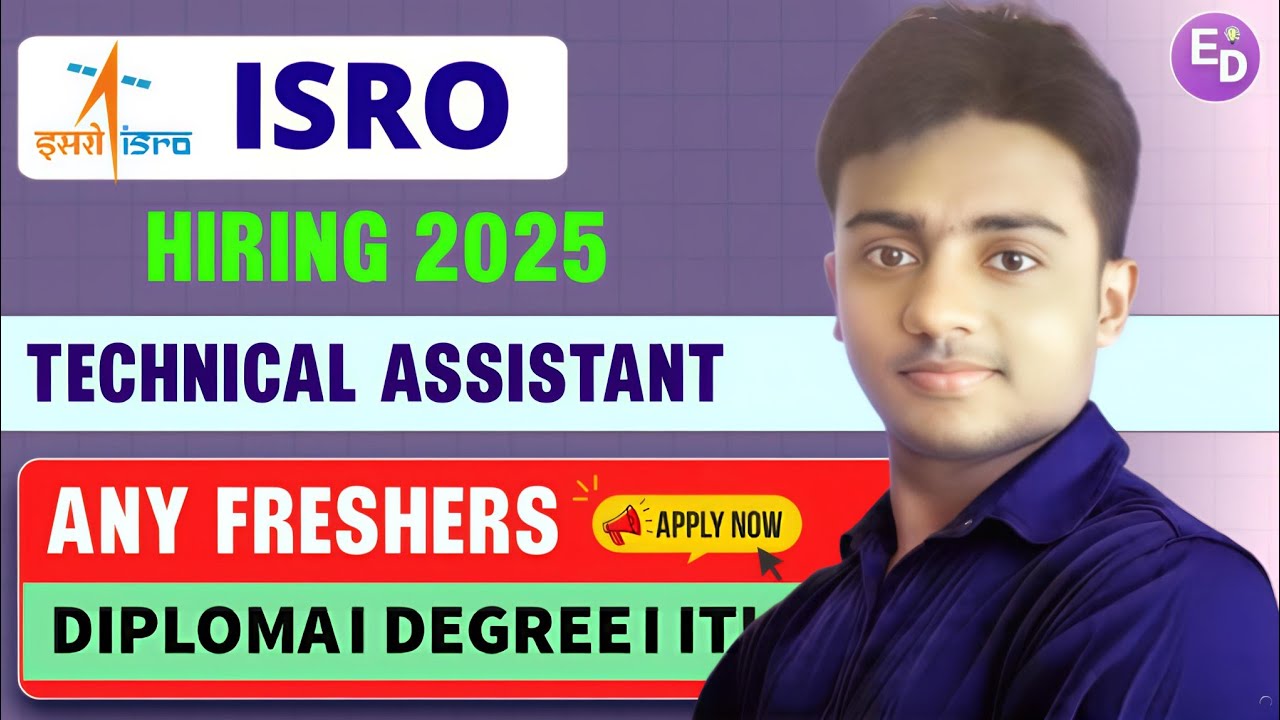ISRO New Recruitment 2025। Any Freshers। Salary : 68,000₹/PM। Permanent Job। ISRO Vacancy 2025 