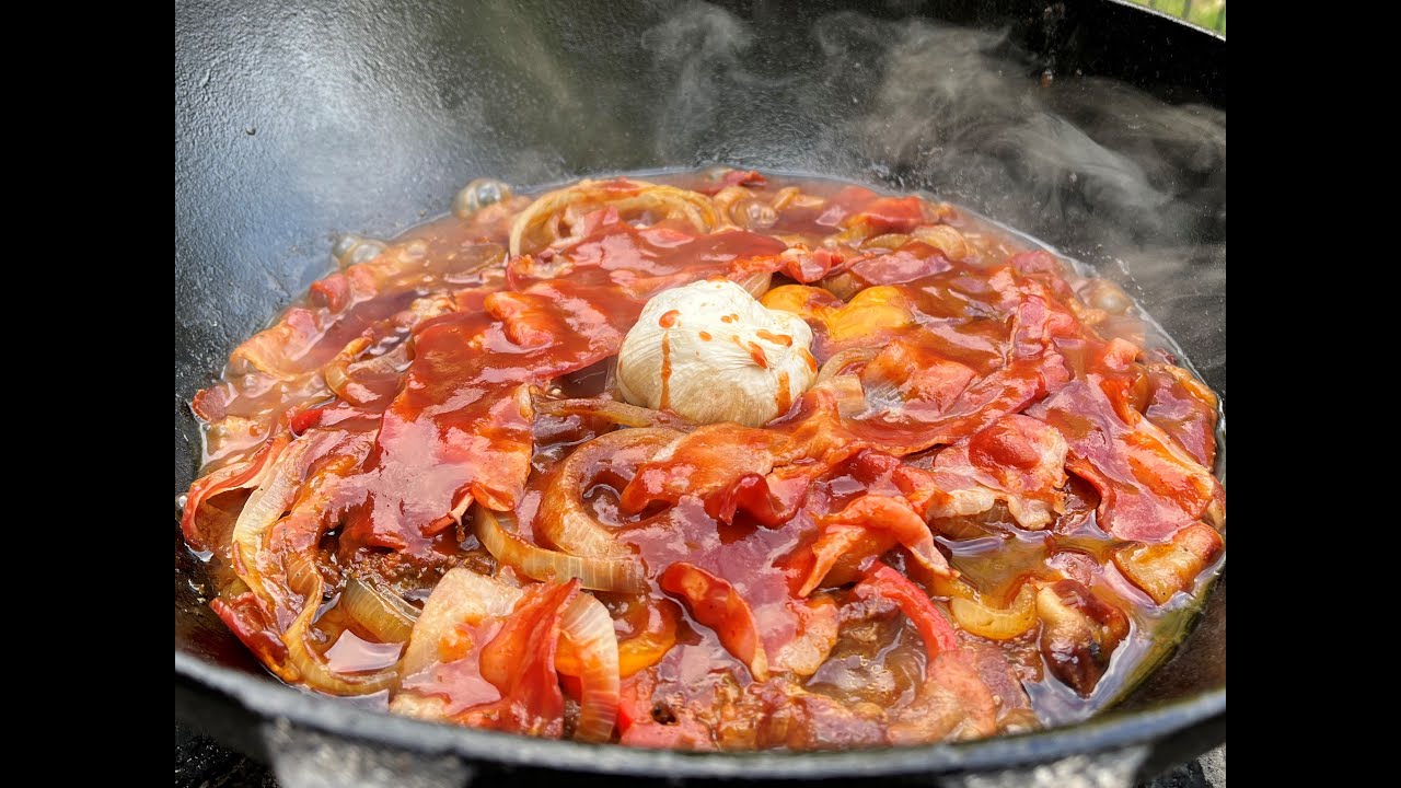 Schichtfleisch im Kazan / im Brötchen
