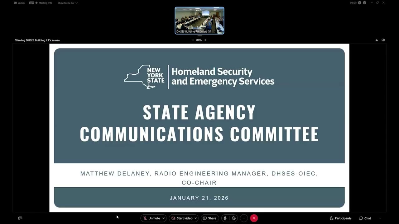 New York State Interoperable and Emergency Communication Board Meeting Q1 - January 21, 2026