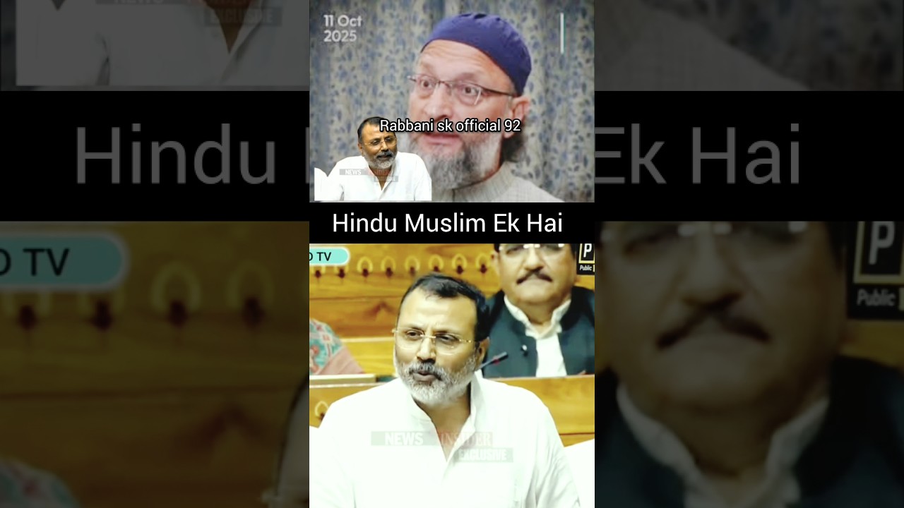 Nishikant Dubey's Best Moment with Asaduddin Owaisi #aimim #news #duet #parliament #asaduddinowaisi