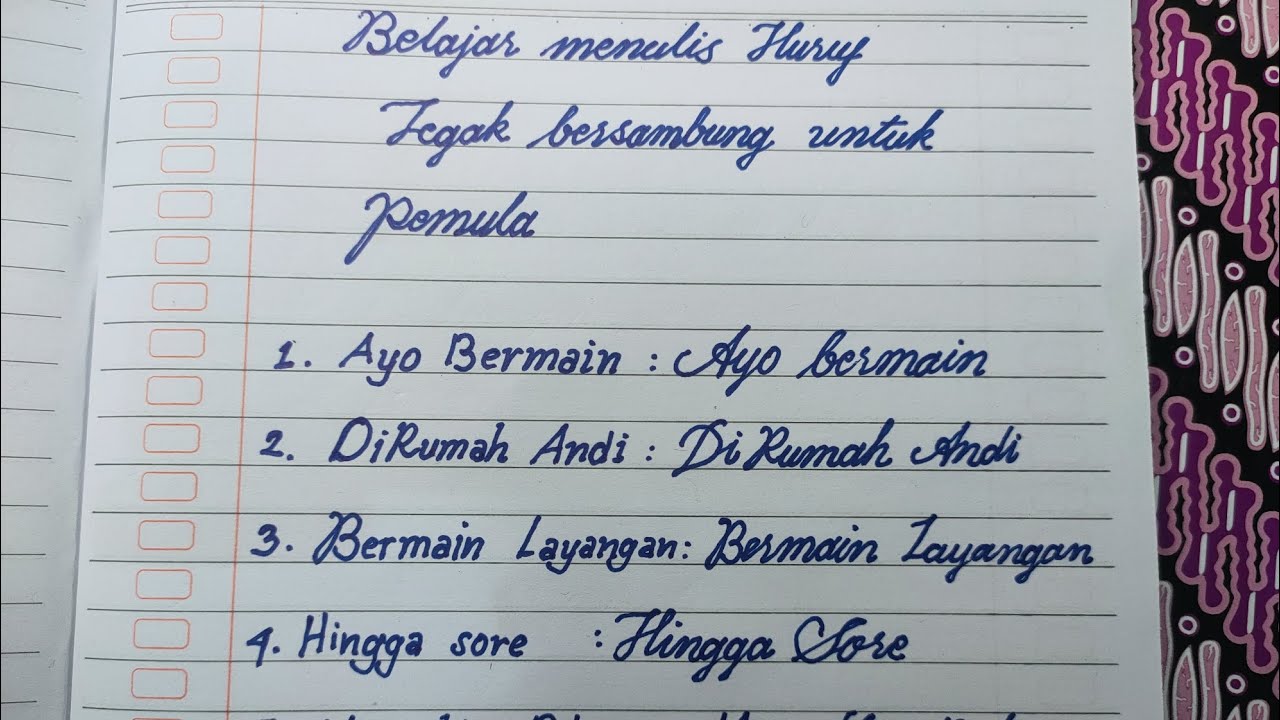 Belajar menulis huruf tegak bersambung untuk pemula | writing cursive | belajar menulis | #learning 