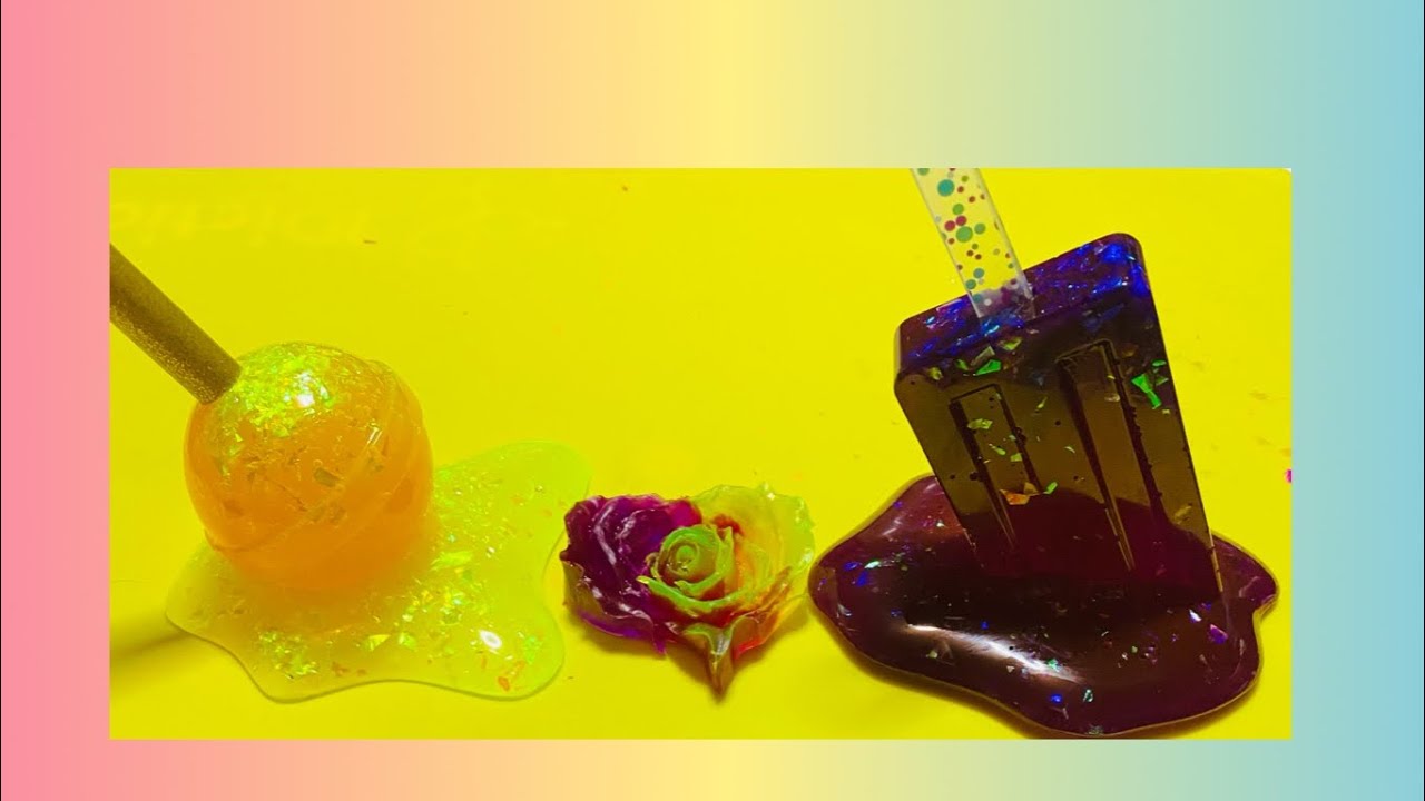 #420 RESIN MELTING LOLIPOP AND ICE CREAM PONYTAIL/RING HOLDER!!