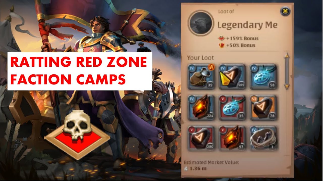 Ratting Red Zone Faction Camps in Albion Online