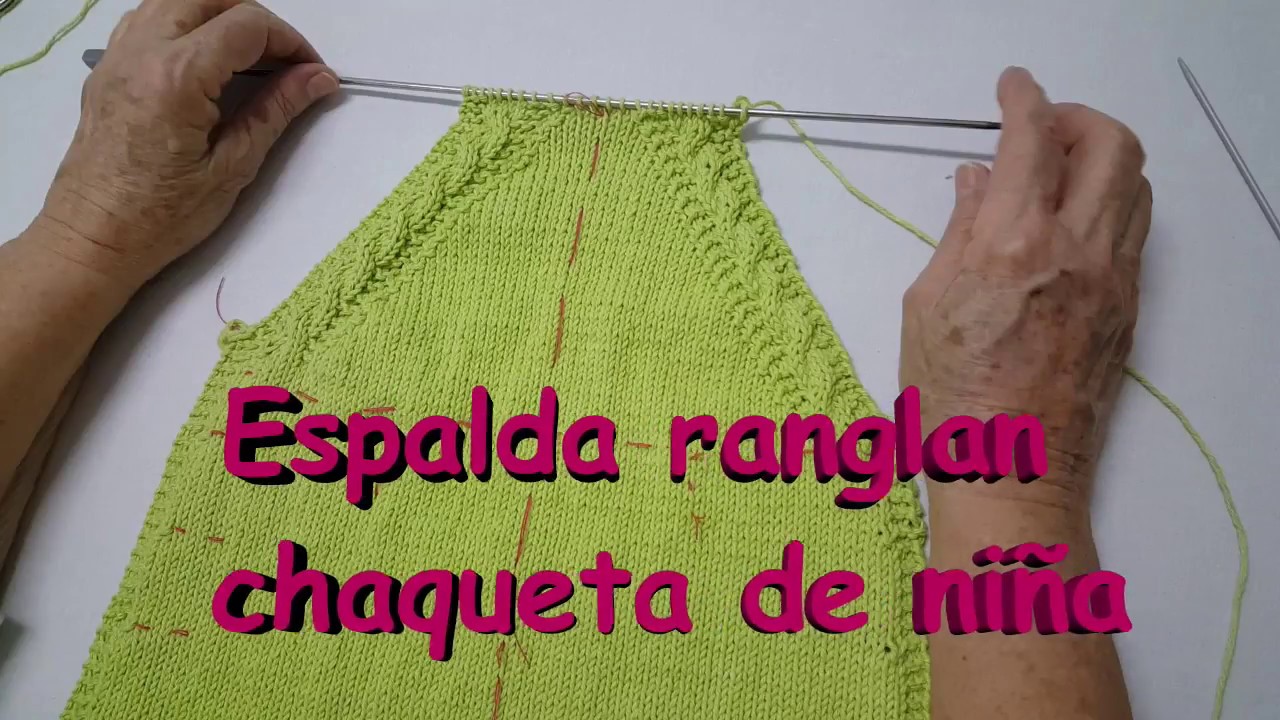 Chaqueta para niña de manga ranglan, espalda
