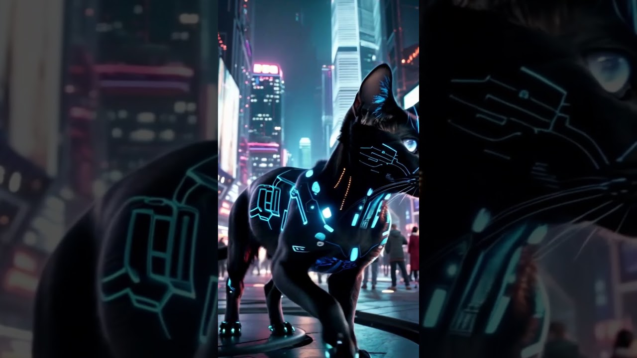 Cyber Cat 3000: Control of the Megagrid 🌆😼⚡ #cat #cyber #reddit #story