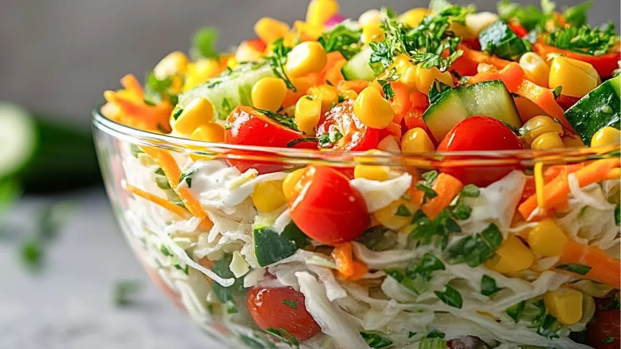 Chinakohl Salat Rezept mit Schmand ist super einfach und lecker als Beilage oder Abendessen