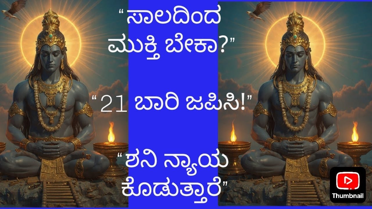 “ಸಾಲ ನಿವಾರಣೆಗೆ ಶನಿದೇವರ ಶಕ್ತಿಯುತ ಮಂತ್ರ | 21 ಬಾರಿ ಜಪ”