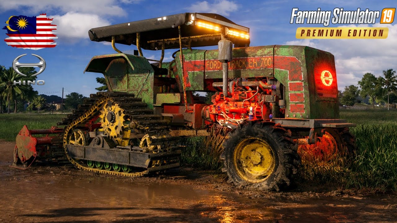 Farming Simulator 19 Mod Malaysia ' Trekta Ford EH 700 HINO Malaysia '|Game MesinPadi Malaysia