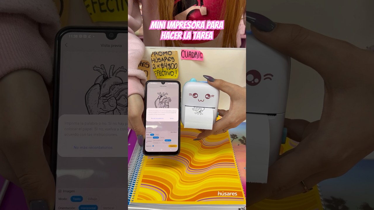 Mini impresora t&eacute;rmica para celulares! No usa tinta y se carga por usb #tips #impresoras #celulares