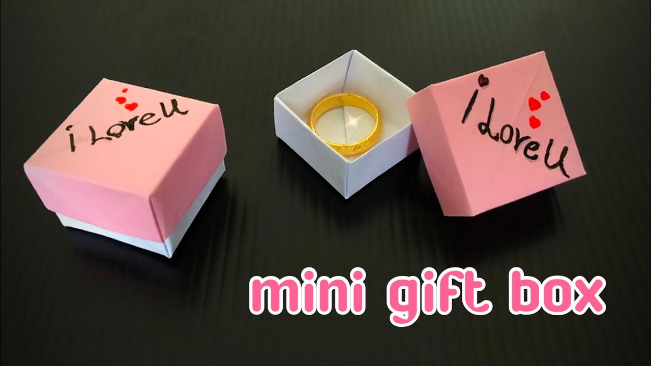 สอนวิธีพับกล่องของขวัญมินิ น่ารักๆ | How to make paper mini gift box (Easy)