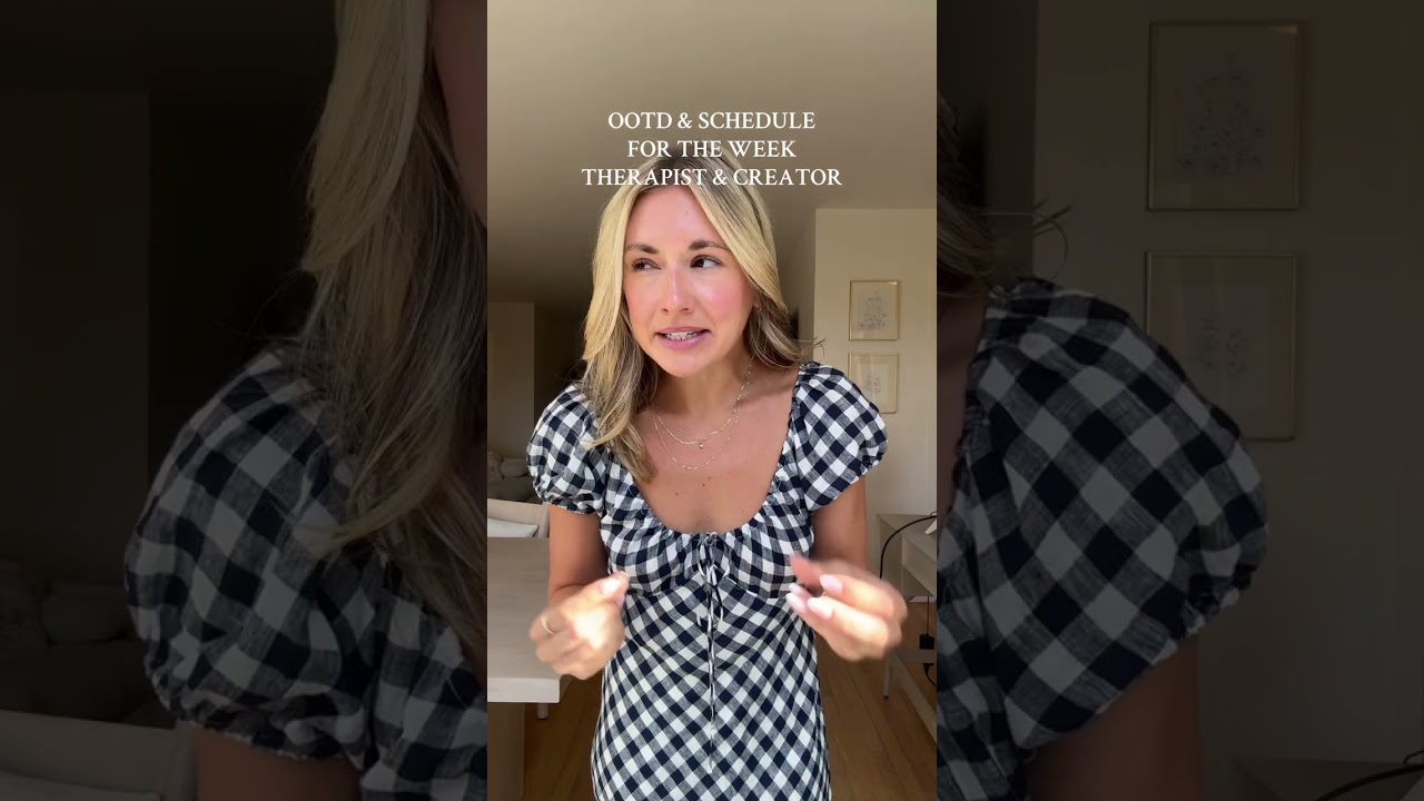 OOTD & schedule for the week as a therapist and content creator in nyc! #therapistsontiktok
