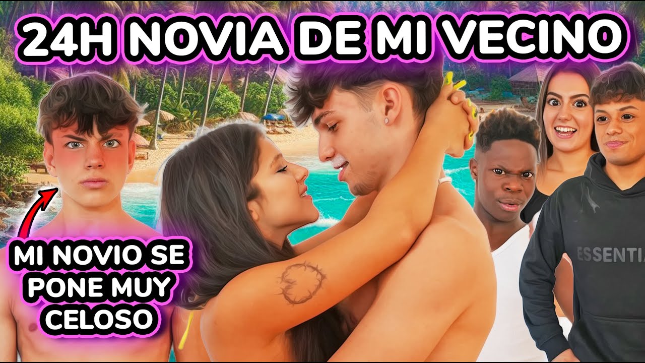 💔 ¡¡24 HORAS SIENDO NOVIOS con MI VECINO!! ❌​  MI NOVIO SE PONE MUY CELOSO ⚠️ *se enfada*