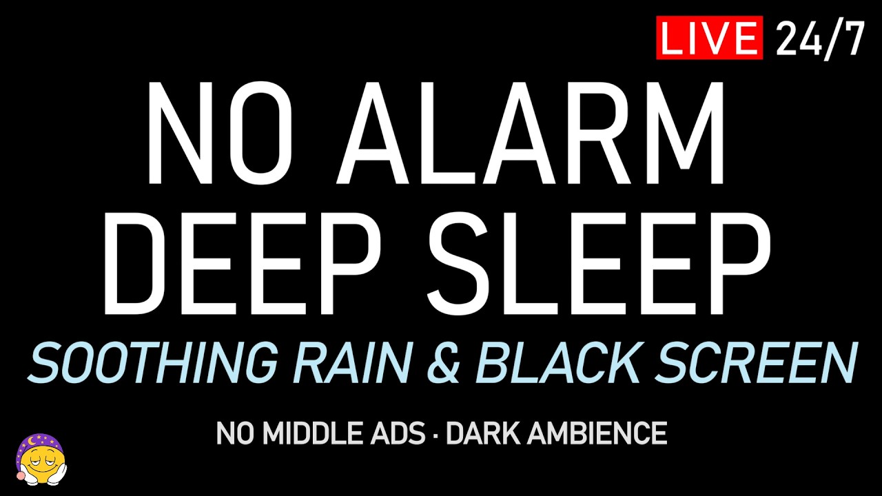 🔴 NO ALARM, JUST DEEP SLEEP | Soothing Rain Sounds + Black Screen | Body Recovery & Inner Calm