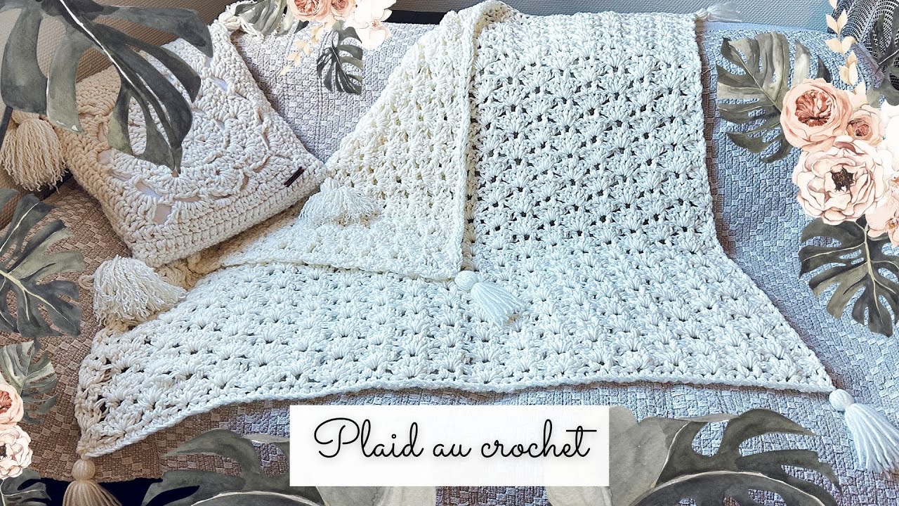 Comment faire un Plaid au crochet ? Moderne Tendance Bohème chic 🧶 Tuto crochet ✨