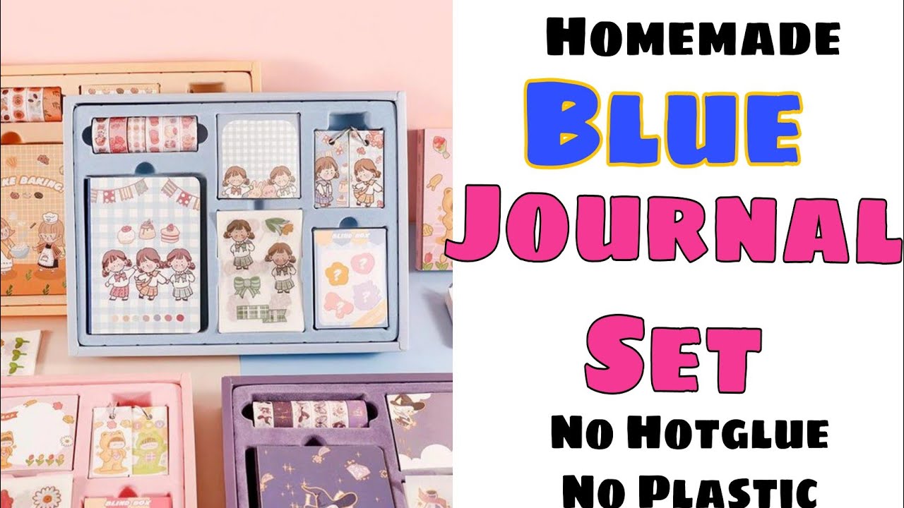 DIY Journal Set / DIY Blue Journal / How to make Homemade Journal Set/ Blue Journalling