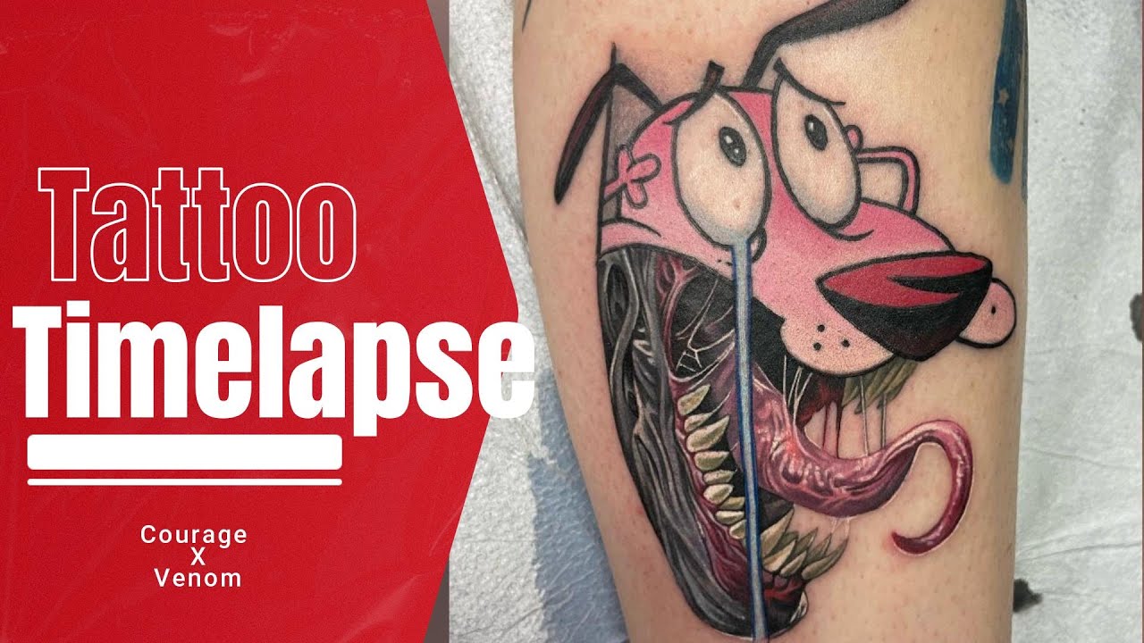 Courage the cowardly dog and venom TATTOO morph!