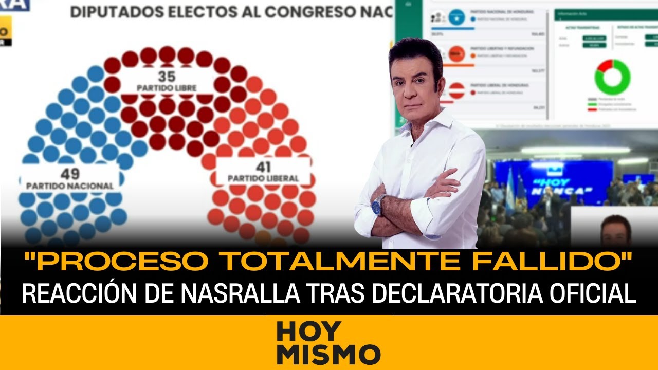Salvador Nasralla reacciona a declaratoria oficial emitida por parte del CNE