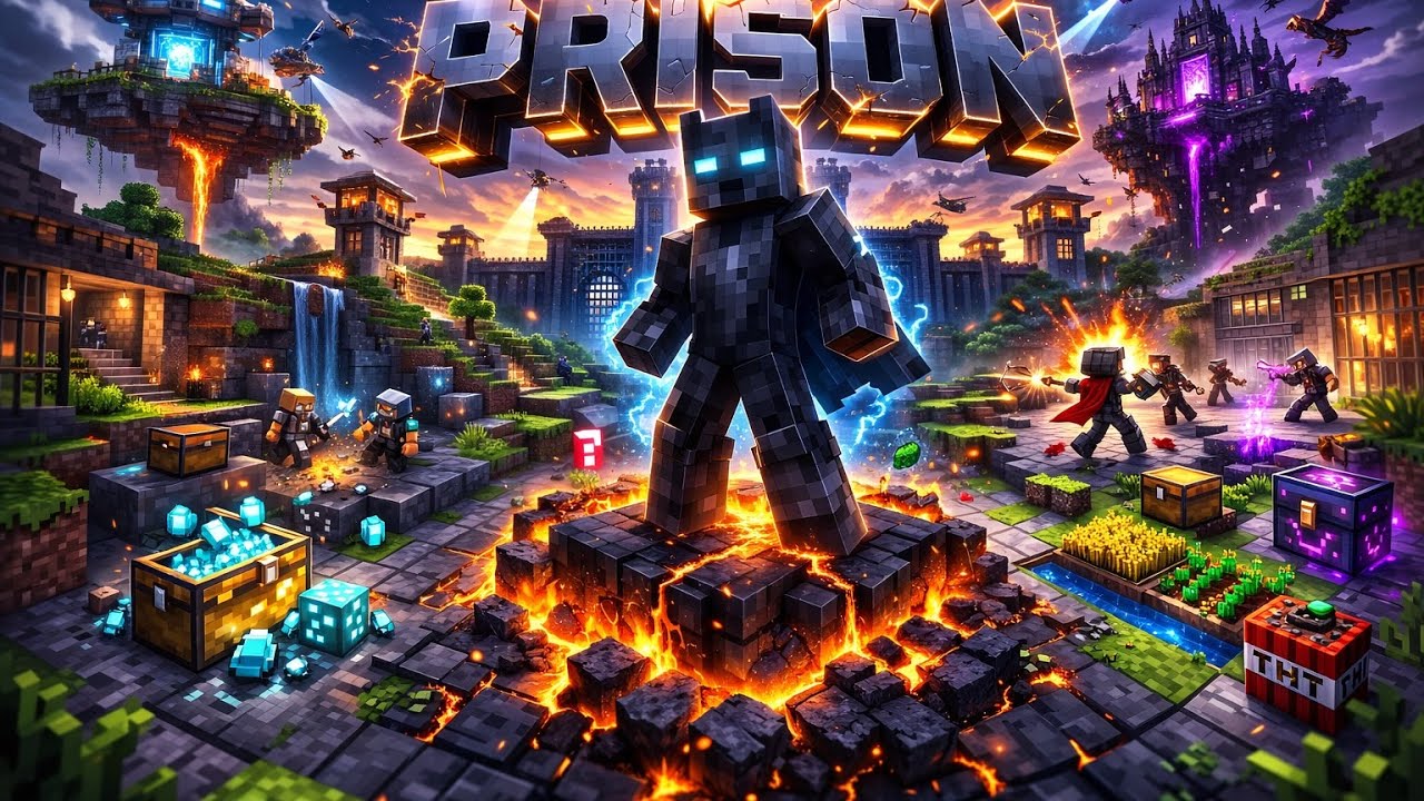Minecraft: COME&Ccedil;ANDO DO ZERO NO PRISON DO NERDZONE! 🔥