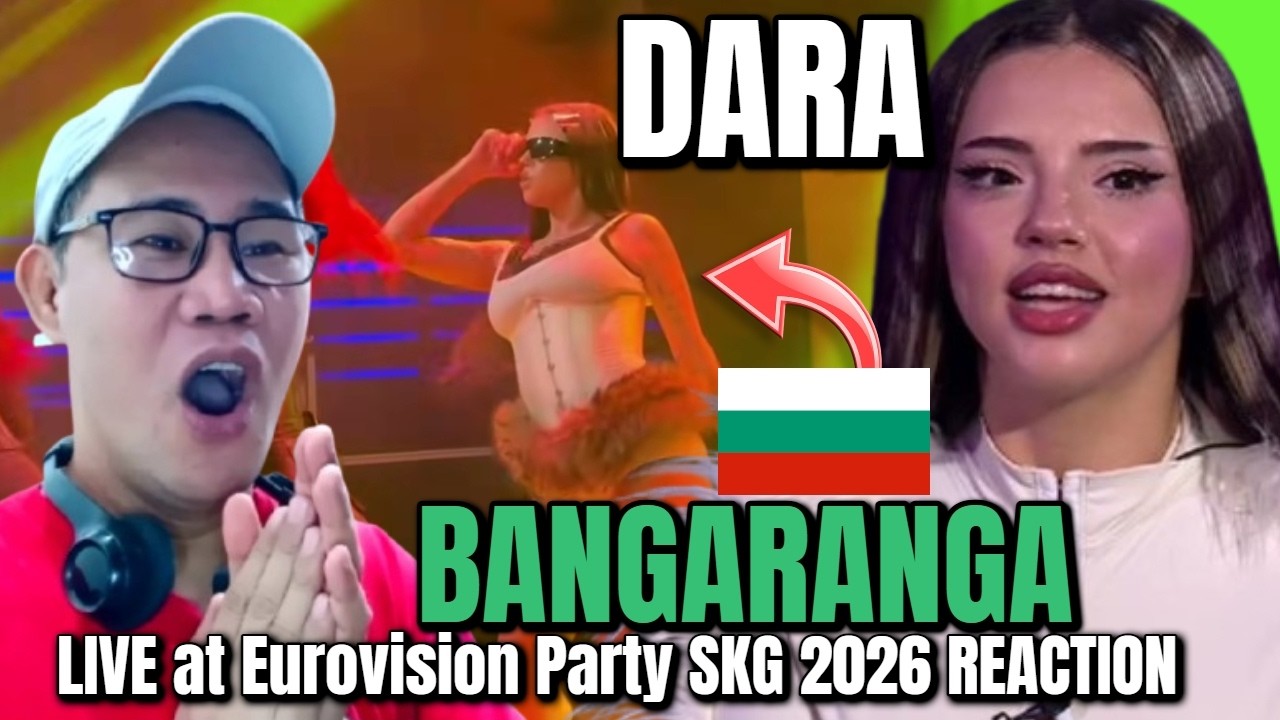 Dara - Bangaranga (Болгария 2026) ВЖИВУЮ на вечеринке Евровидения SKG 2026 РЕАКЦИЯ