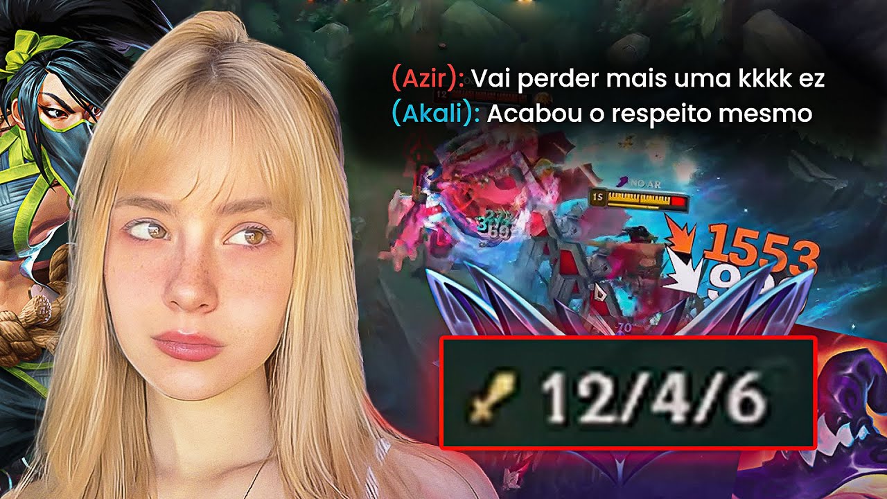 AKALI 1V9: Quebrei o azar das 16 DERROTAS | League of Legends - Kalilol