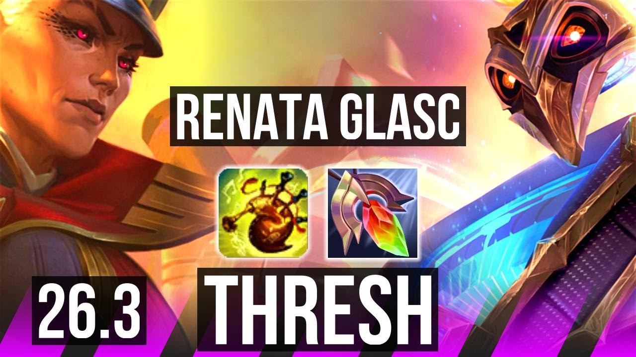 RENATA GLASC & Aphelios vs THRESH & Jinx (SUP) | Good KDA: 5/2/24 | KR Master | 26.3