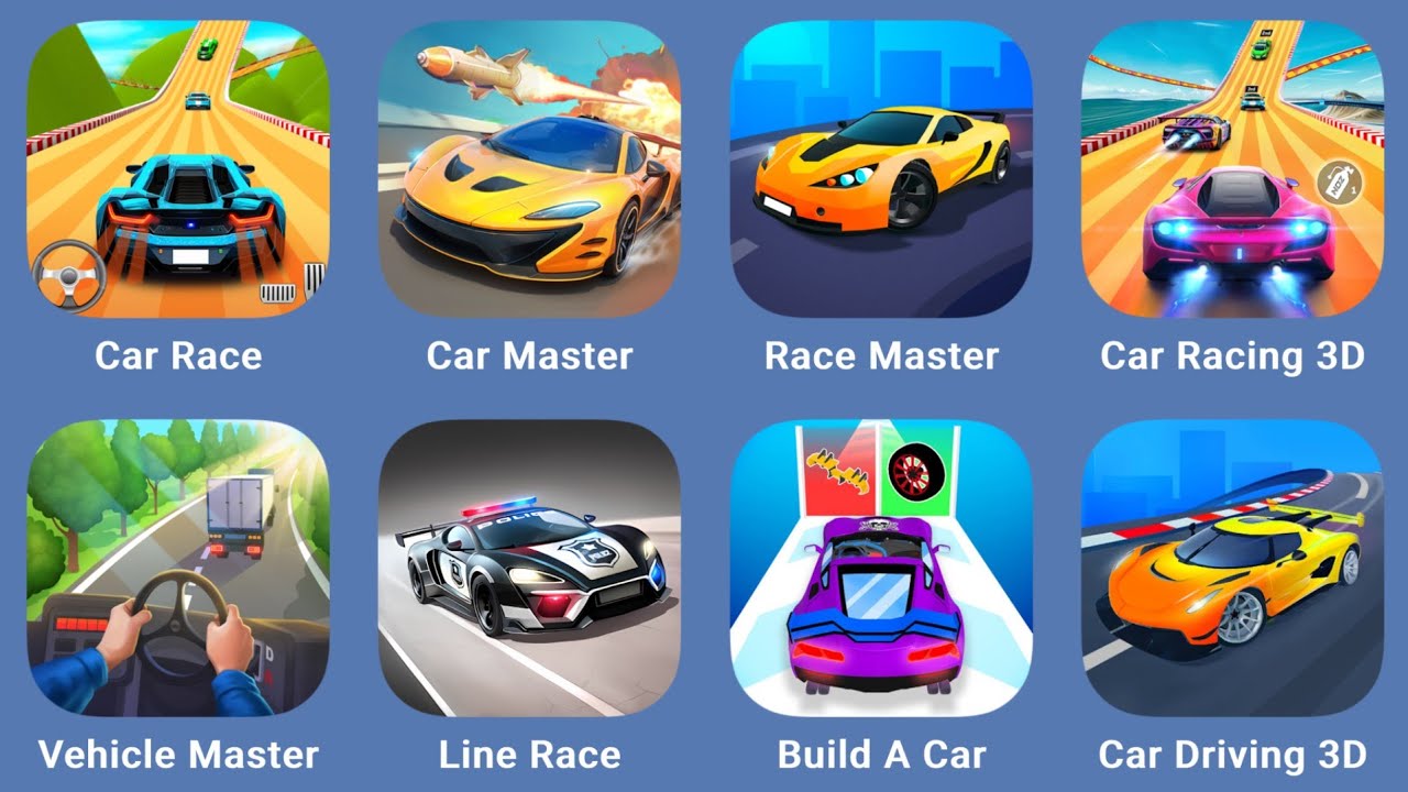 Car Race,Car Master,Race Master,Car Racing 3D,Vehicle Master,Line Race,Build A Car,Car Driving