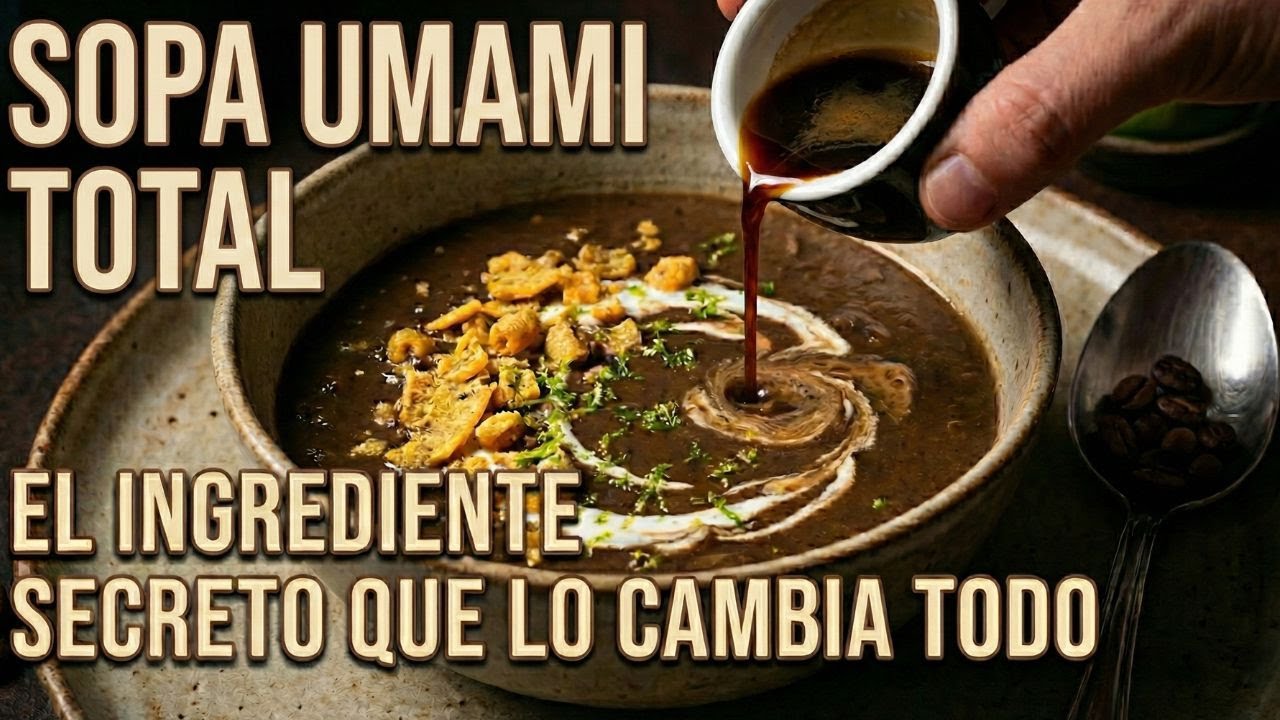 Ech&eacute; CAF&Eacute; a la Sopa de Champi&ntilde;ones y pas&oacute; ESTO 🤯 (Receta Umami)