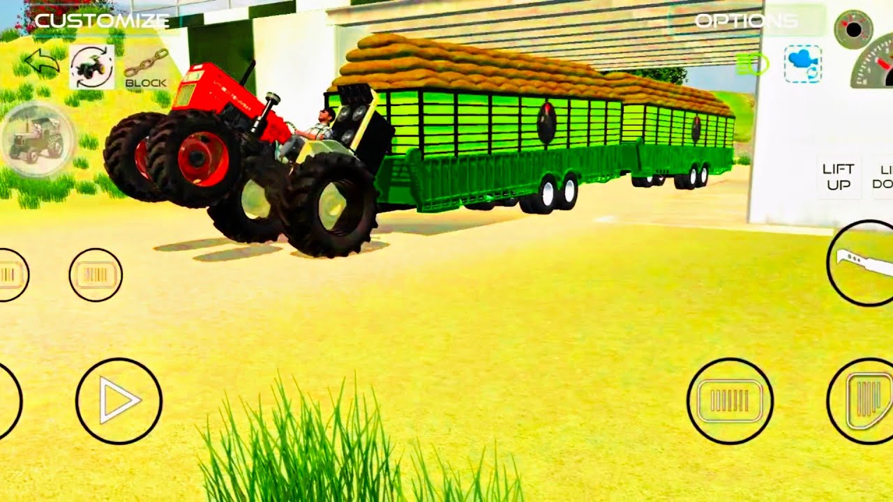 Tractor over load #yt #youtube #video #tractor #bolero #dumper vehicles simulator 