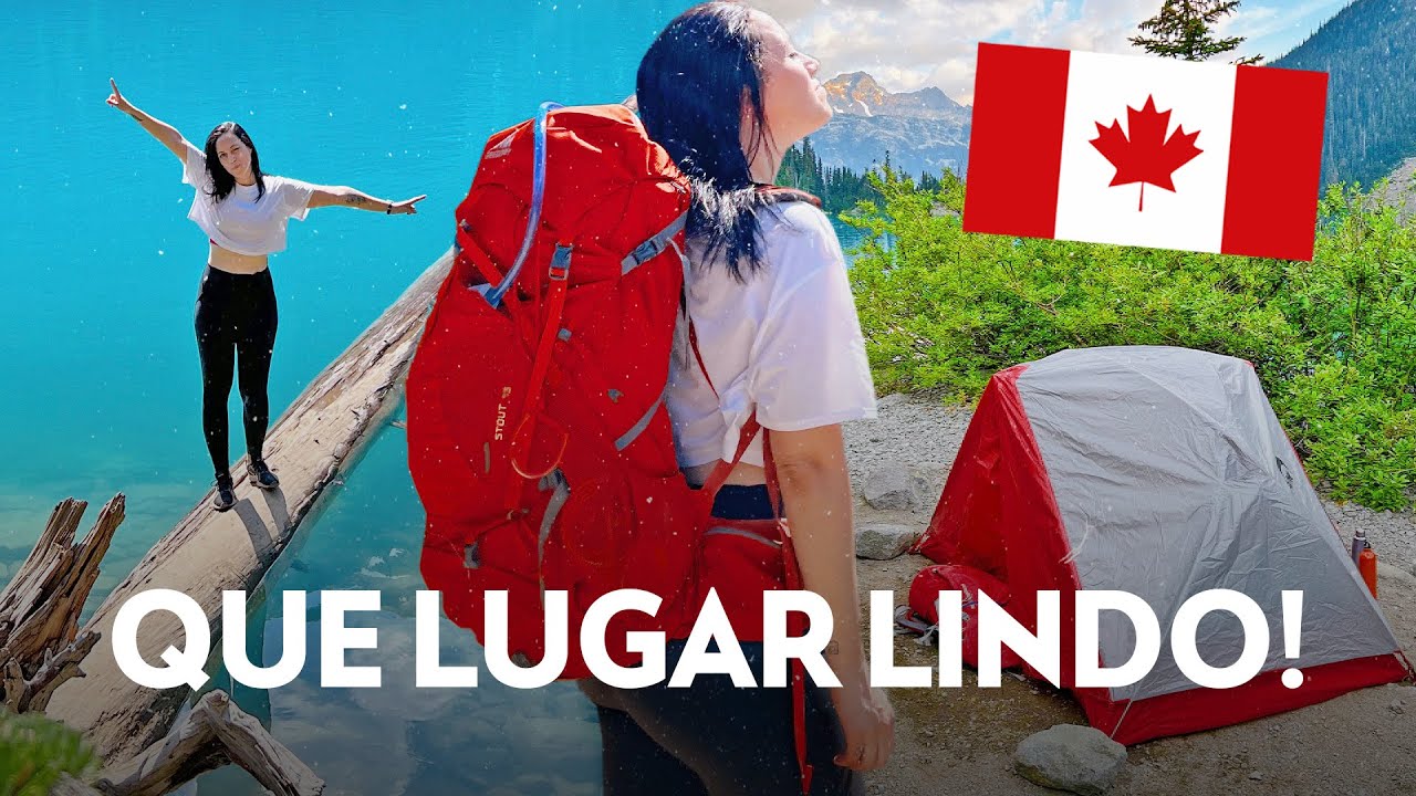 Minha MAIOR AVENTURA no CANADÁ! Trilha e camping em Joffre Lakes • Lagos, perrengue, comidas, urso..