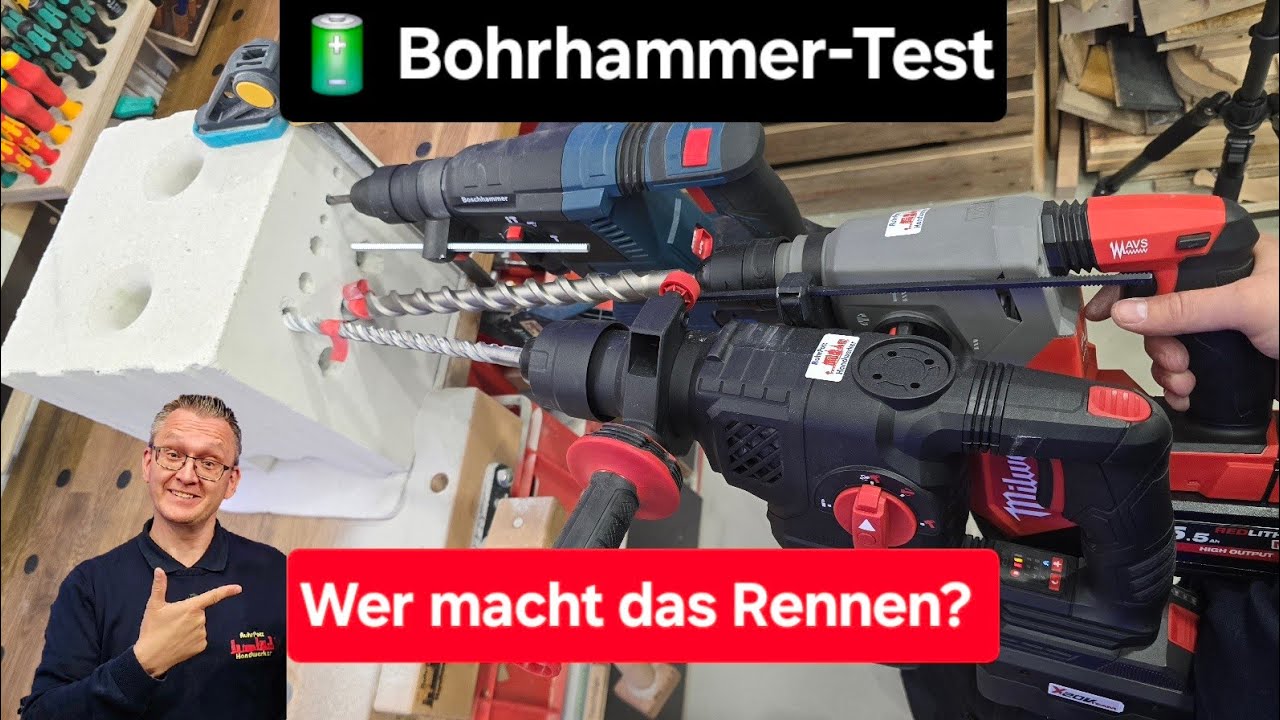 3x Akkubohrhammer im Praxis-Test - BOSCH 🆚 Milwaukee 🆚 Parkside | RPH