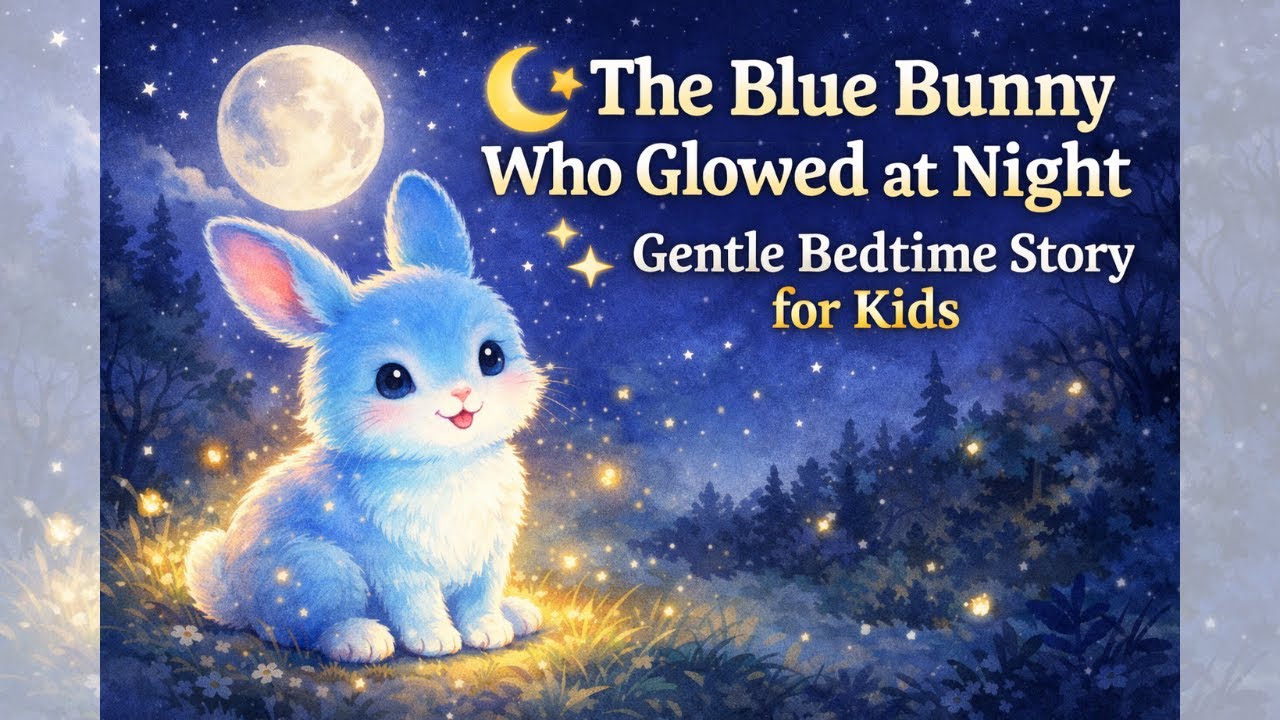 The Blue Bunny Who Glowed at Night 🌙 | Gentle Bedtime Story for Kids | Sleep Story