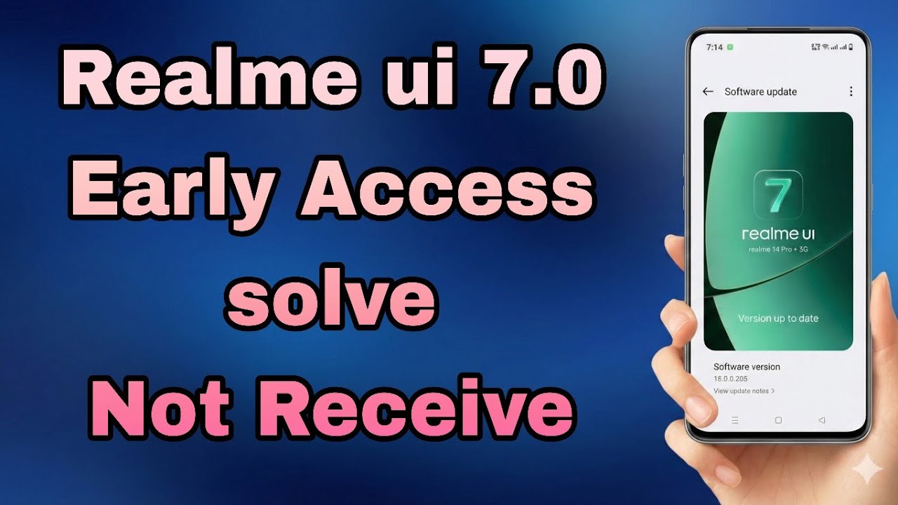 Realme ui 7.0 Early Access Not Receive #realmeui7 