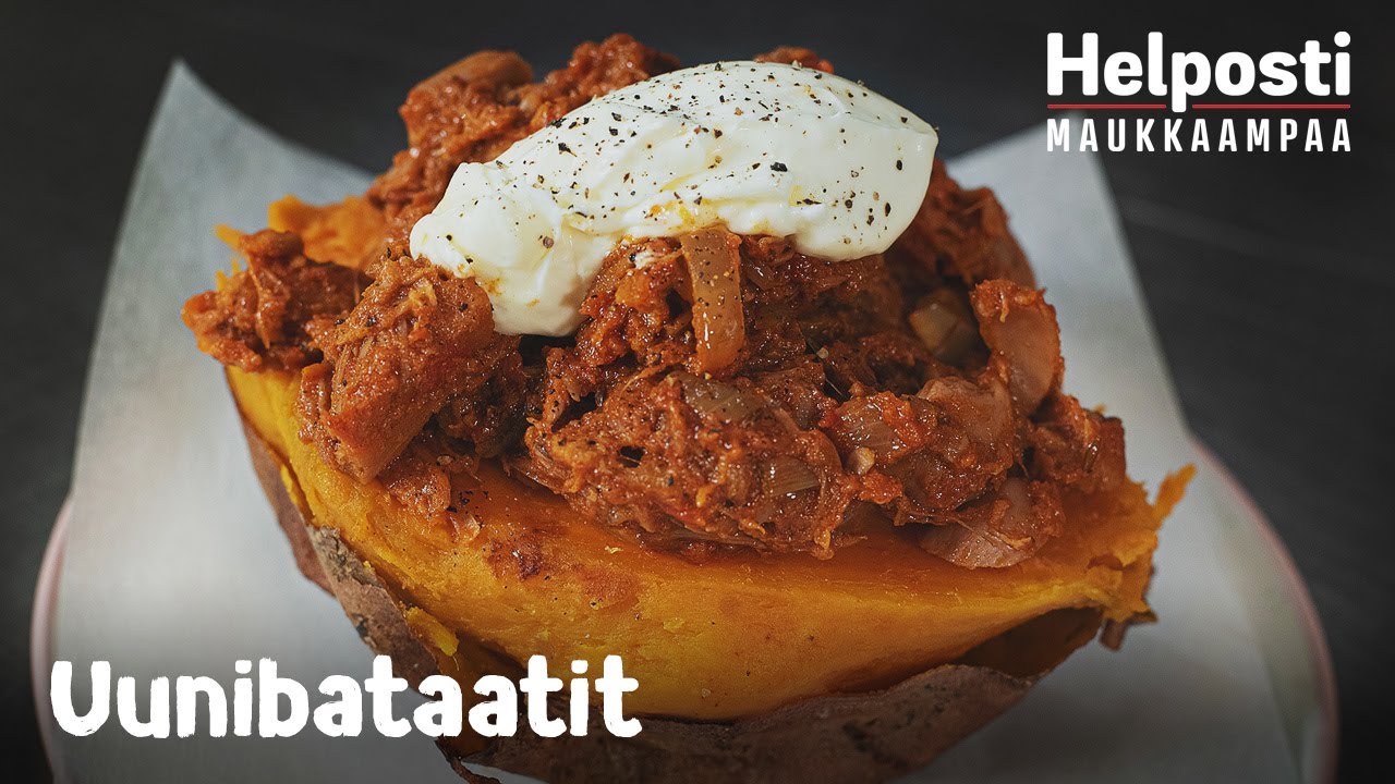 Uunibataatit pulled jakkitäyteellä