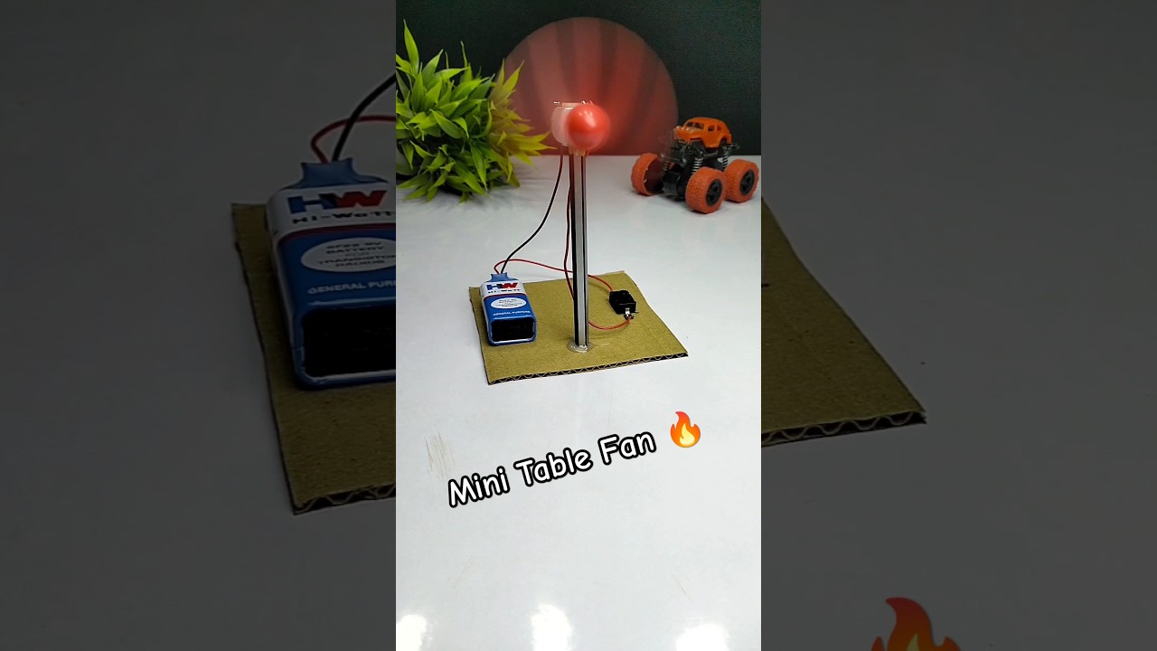 how to make mini table fan || dc motor mini project #motor #experiment #shorts