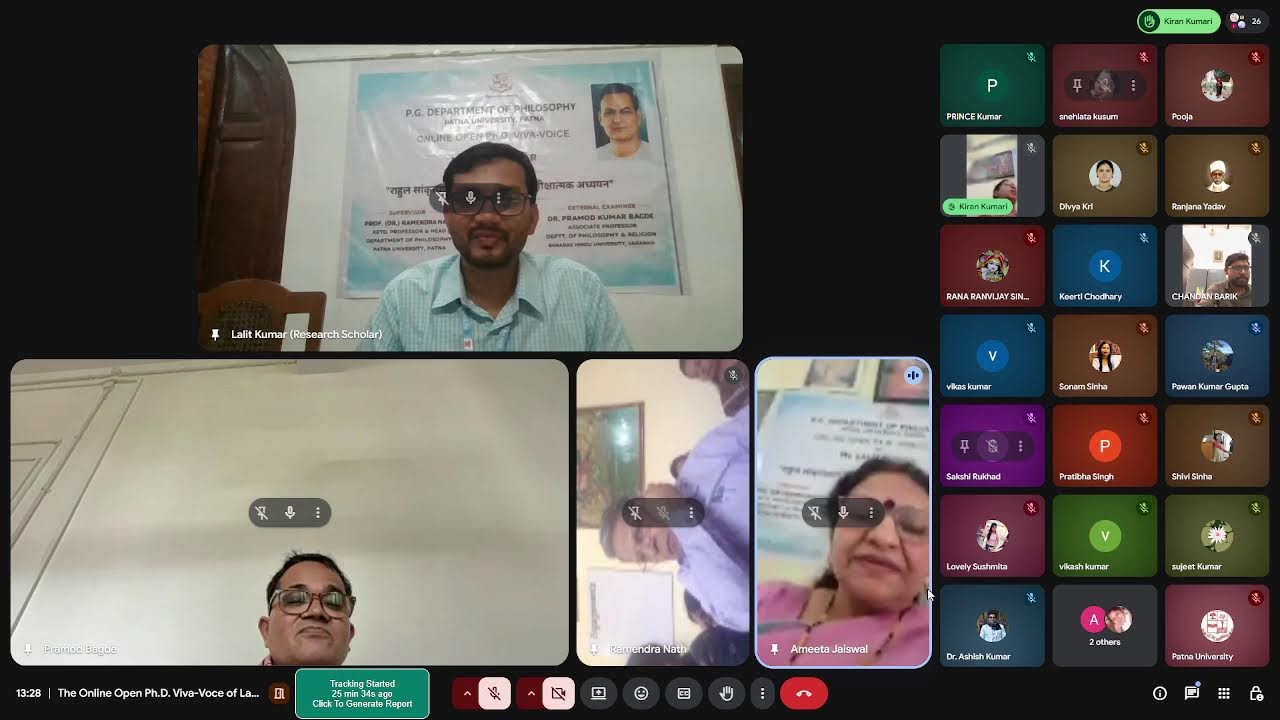 Ph.D. Viva-Voce of Lalit Kumar, Under, Prof. Ramendra Nath, Retd. Professor, Dept of Philosophy, PU