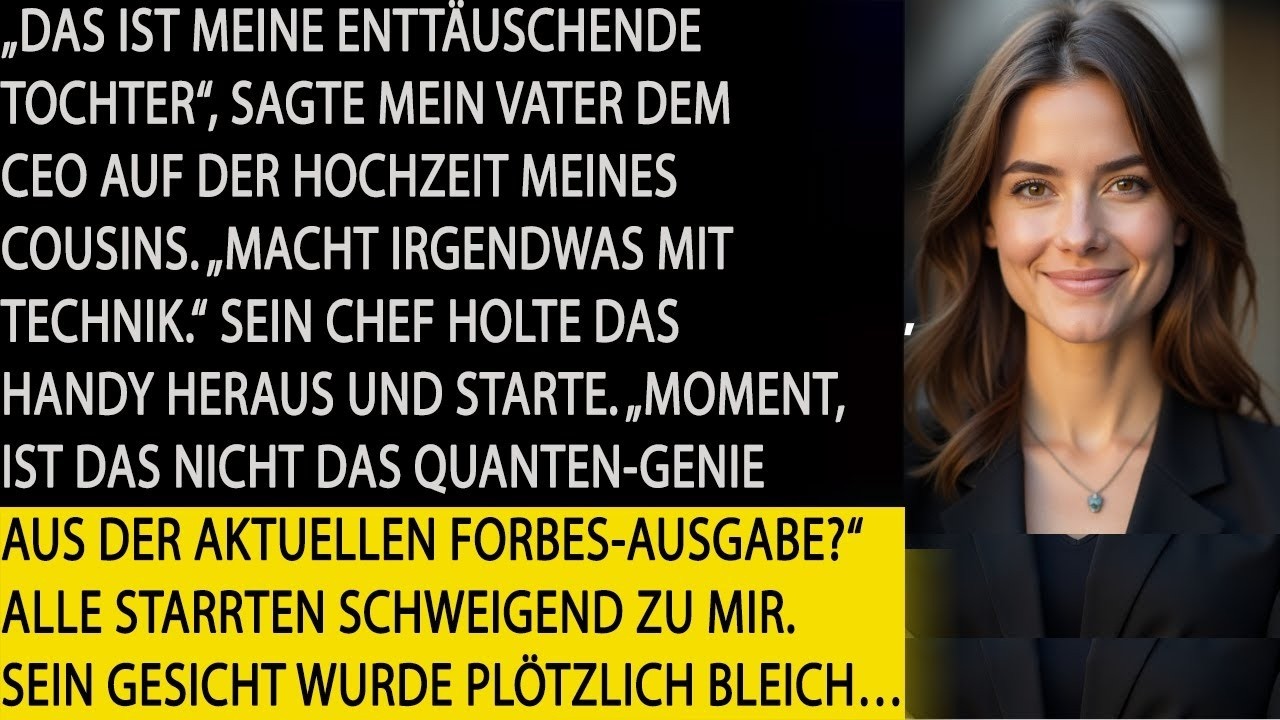 HOCHZEIT  Papa nannte mich die „ENTTÄUSCHUNG“ – bis sein CHEF mein FORBES COVER sah