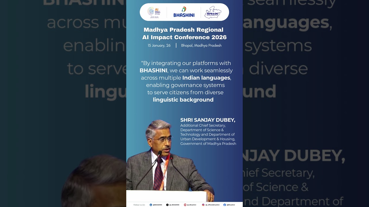 MoU Signing Between BHASHINI & Government of Madhya Pradesh | MP Regional AI Impact Conference 2026